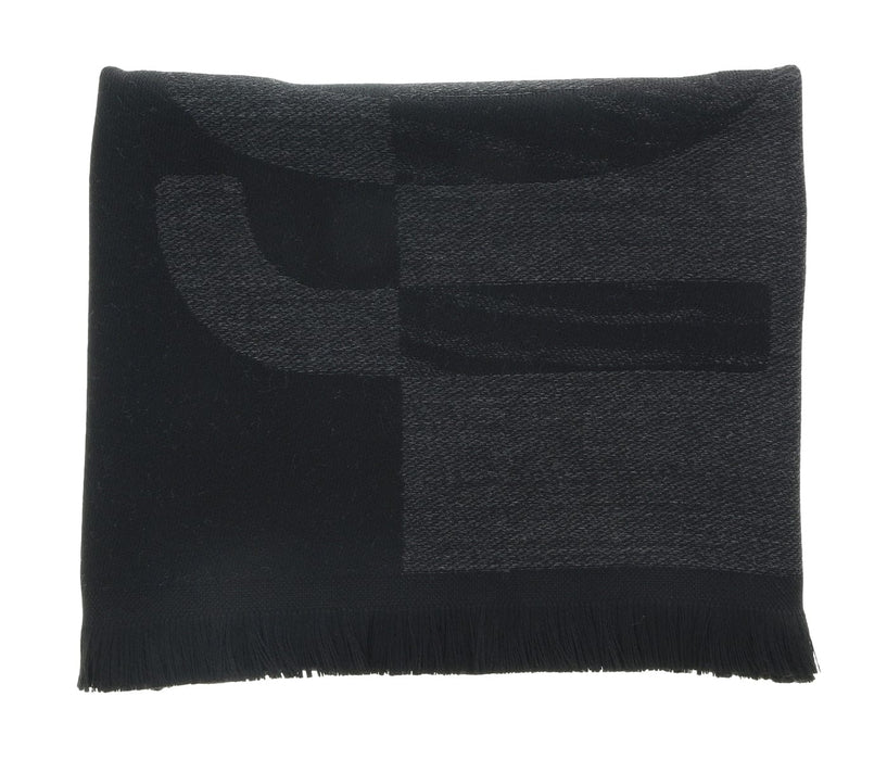 Roberto Cavalli ESZ063 05001 Grey Wool Blend Signature Mens Scarf
