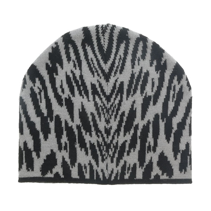 Roberto Cavalli  ESZ026 D0060 Black/Grey Jaguar Beanie Hat