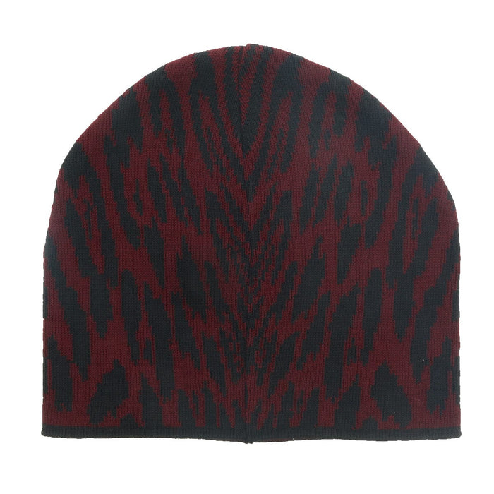 Roberto Cavalli  ESZ026 02000 Maroon Jaguar Beanie Hat