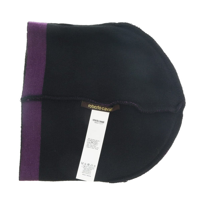 Roberto Cavalli  ESZ027 03000 Purple Logo Beanie Hat