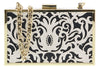 Roberto Cavalli HXLPD1 B01 Black/White Box Clutch