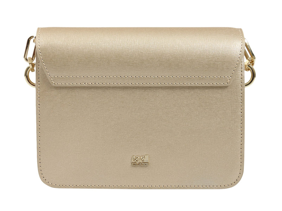 Roberto Cavalli HXLPAY F92 Gold/White Shoulder Bag