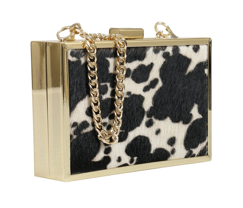 Roberto Cavalli HXLPA7 C15 Black/ White Box Clutch