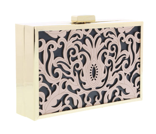 Roberto Cavalli HXLPB3 D96 Nude/Black Box Clutch
