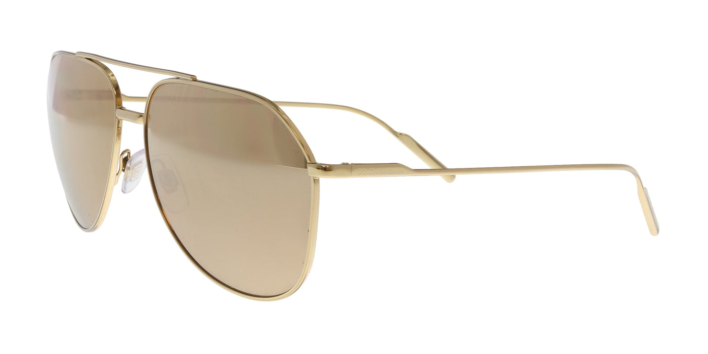 Dolce & Gabbana DG2166 K02/F9 Gold Aviator Sunglasses