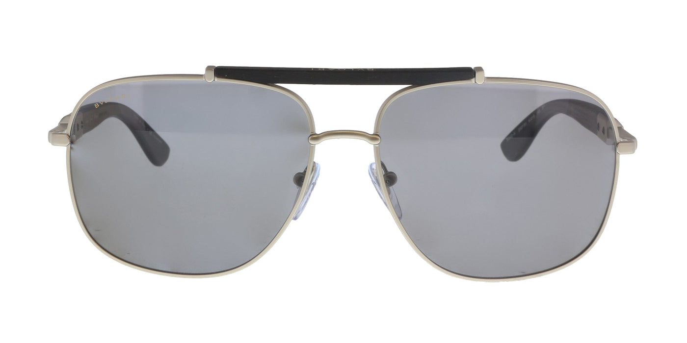 Bulgari BV5040K 200781 Matte Silver Rectangular Sunglasses
