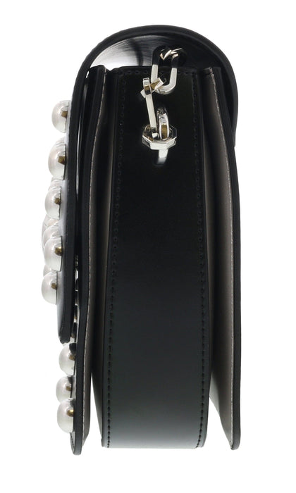 Roberto Cavalli HXLPGX 999 Black Studded Large Shoulder Bag