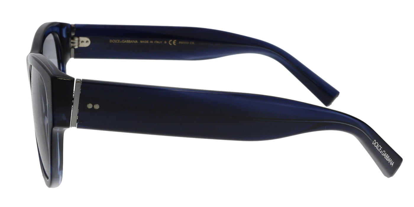 Dolce & Gabbana DG4338 3065M3 Midnight Blue Square Sunglasses