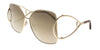 Chloe  Gold/Havana Butterfly Sunglasses-Oversized fit