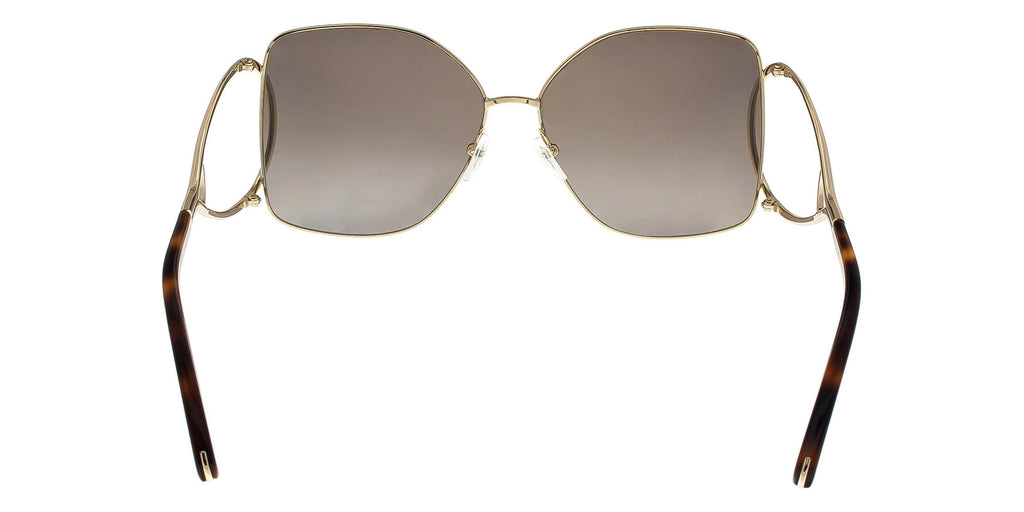 Chloe CE135/S 757 Gold/Havana Butterfly Sunglasses-Oversized fit