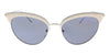 Prada PR60VS 406420 SILVER/IVORY Pilot Sunglasses