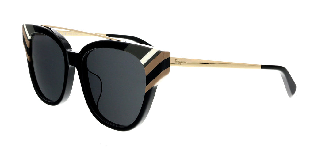 Salvatore Ferragamo  Black Cat Eye Sunglasses