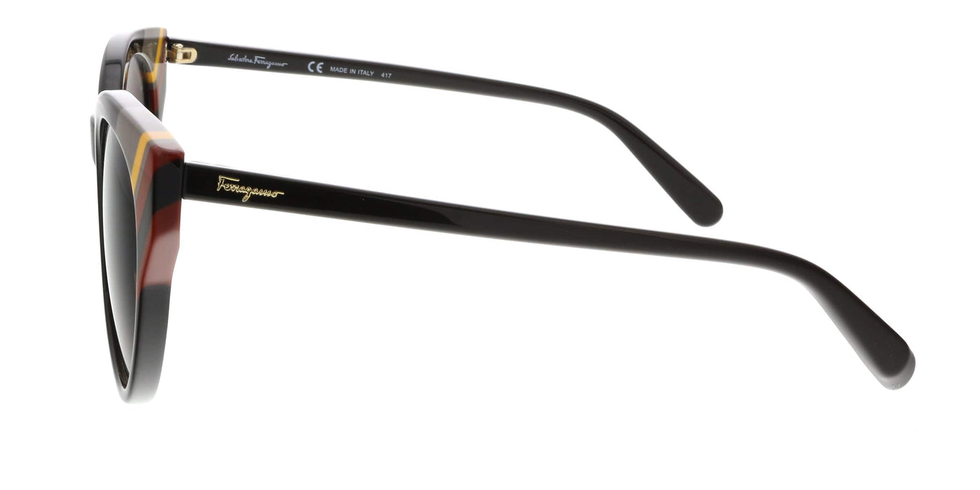 Salvatore Ferragamo SF883SA 208 Dark Brown Round Sunglasses