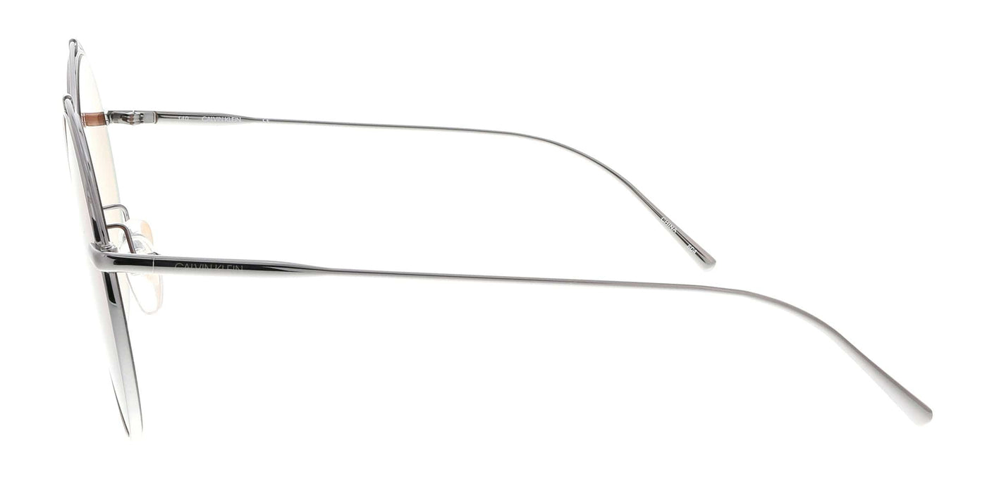 Calvin Klein CK2161S 060 Shiny Gunmetal Round Sunglasses