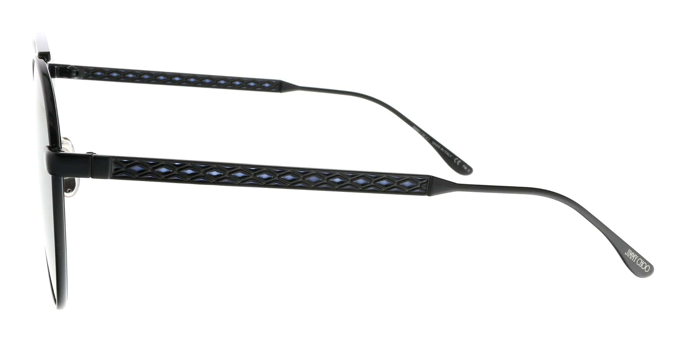 Jimmy Choo AVE/S 807 Black Aviator Sunglasses