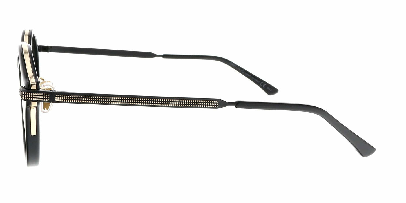 Jimmy Choo NICK/S 02M2 Black/Gold Round Sunglasses