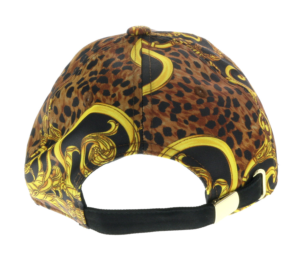 Versace Jeans Couture Black/Gold Mid Visor Leo Baroque Cap