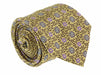 Canali Gold Pure Silk Mosaic Tile Pattern Tie- Blade Width 3in