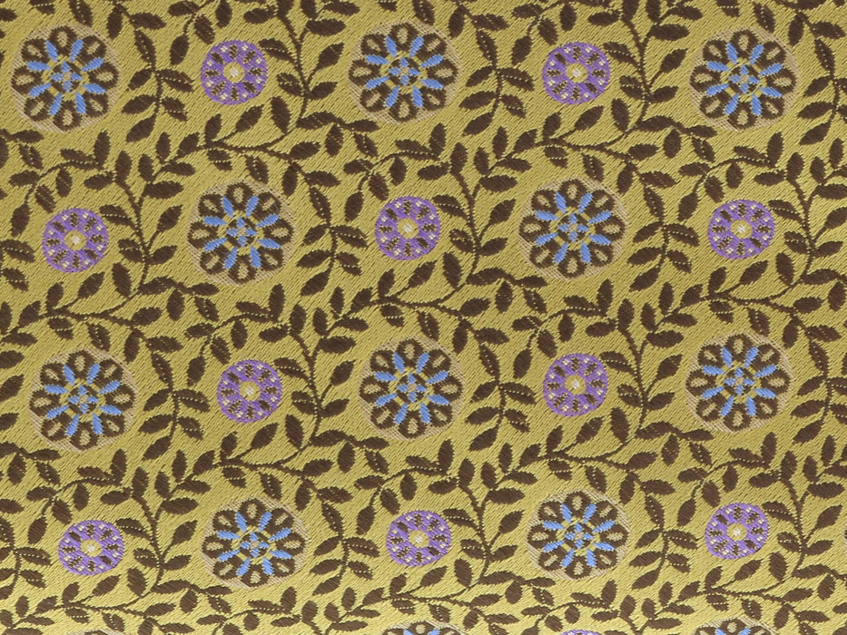 Canali Gold Pure Silk Mosaic Tile Pattern Tie- Blade Width 3in