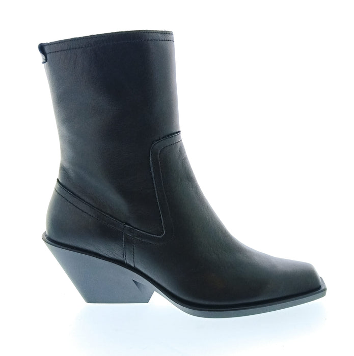 Armani Exchange Women's Black Pointed-Toe Ankle Boots-