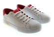 Armani Exchange Women's White and Red Low-Top Sneakers-10.5