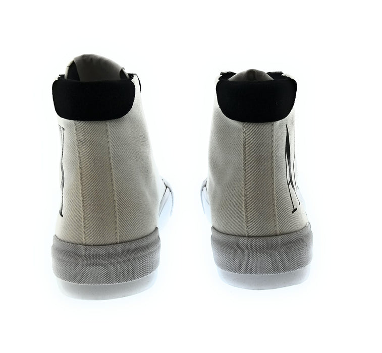 Armani Exchange Women's White and Black Logo High-Top Sneakers-6