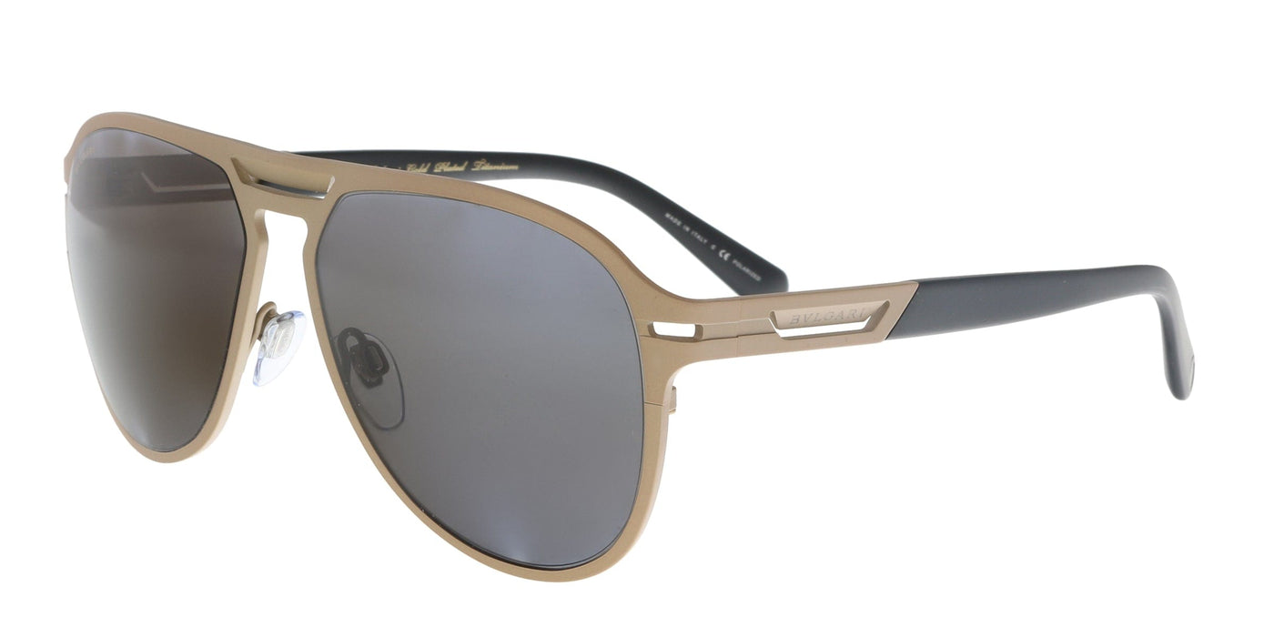 Bulgari BV5043TK 200681 Matte Gold Plated Aviator Sunglasses