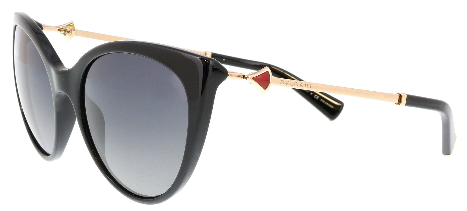 Bulgari BV8195KB 5195T3 Black Cat Eye Sunglasses