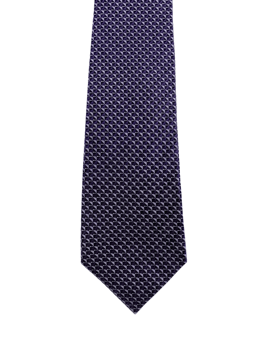 Canali Blue Geometric Pattern 100% Silk Tie