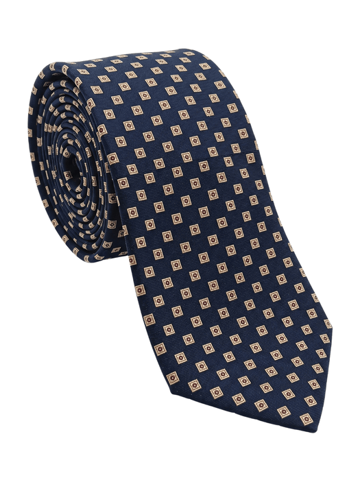 Canali Blue Diamond Pattern 100% Silk Tie