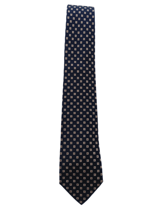 Canali Blue Diamond Pattern 100% Silk Tie
