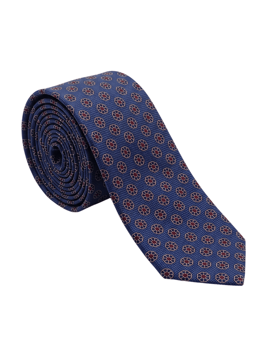 Canali Blue Micro Pattern 100% Silk Tie