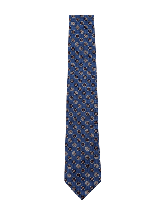 Canali Blue Micro Pattern 100% Silk Tie
