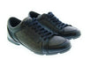 Emporio Armani Men's Black Monogram Panel Low-Top Sneakers-5