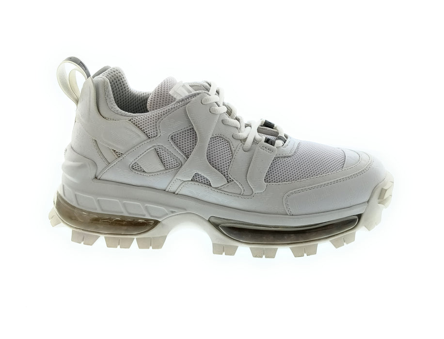 Emporio Armani Men's White Mixed-Material Chunky Trail Sneakers-10