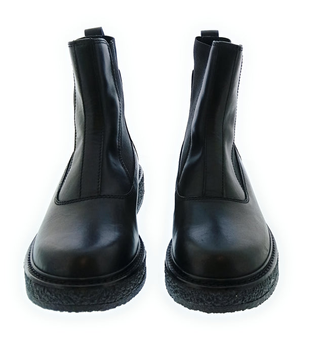 Emporio Armani Men's Black Leather Chelsea Ankle Boots-