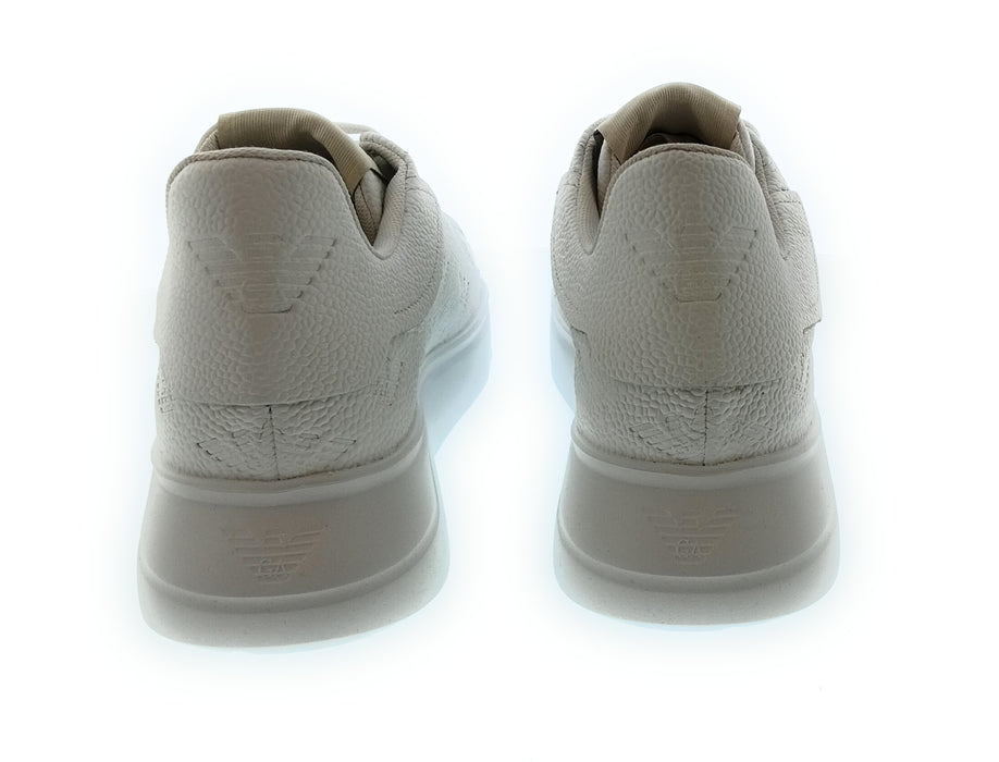 Emporio Armani Men's White Tonal Eagle Logo Low-Top Sneakers-7