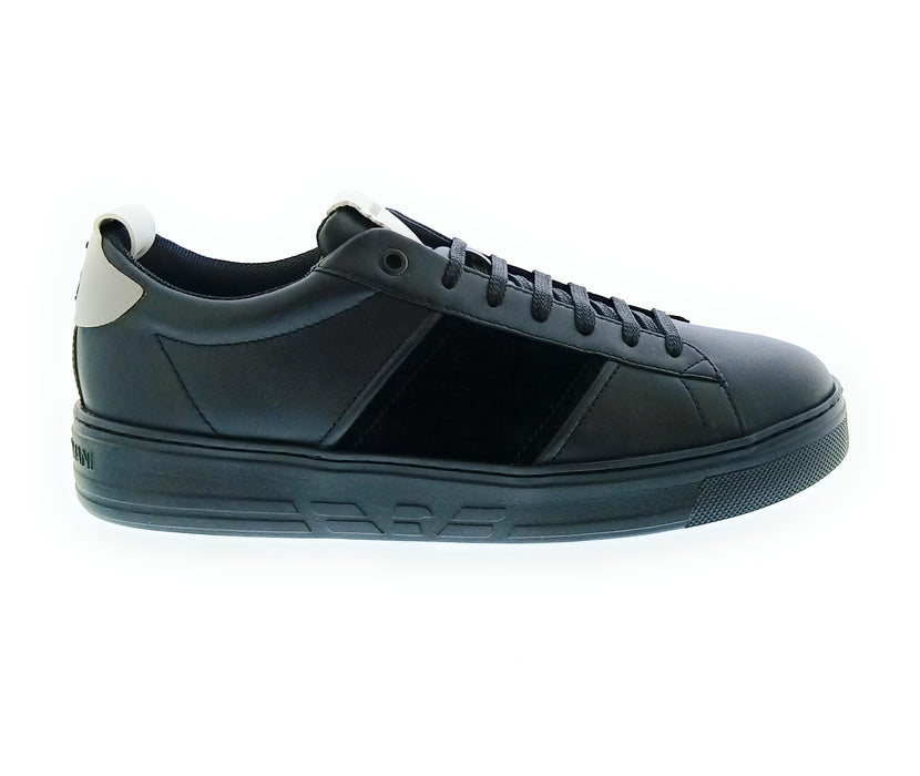 Emporio Armani Men's Black Contrast-Panel Low-Top Sneakers-10