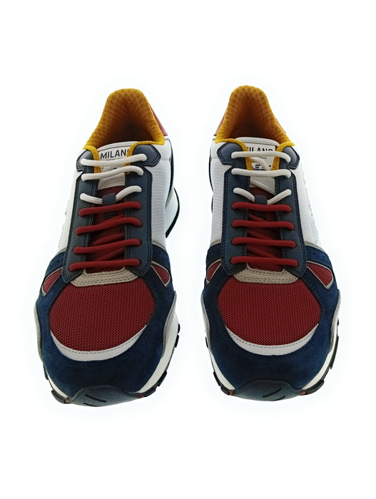 Emporio Armani Men's Grey Multicolor Retro Runner Sneakers-10