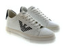 Emporio Armani Men's White Black Eagle Logo Low-Top Sneakers-6
