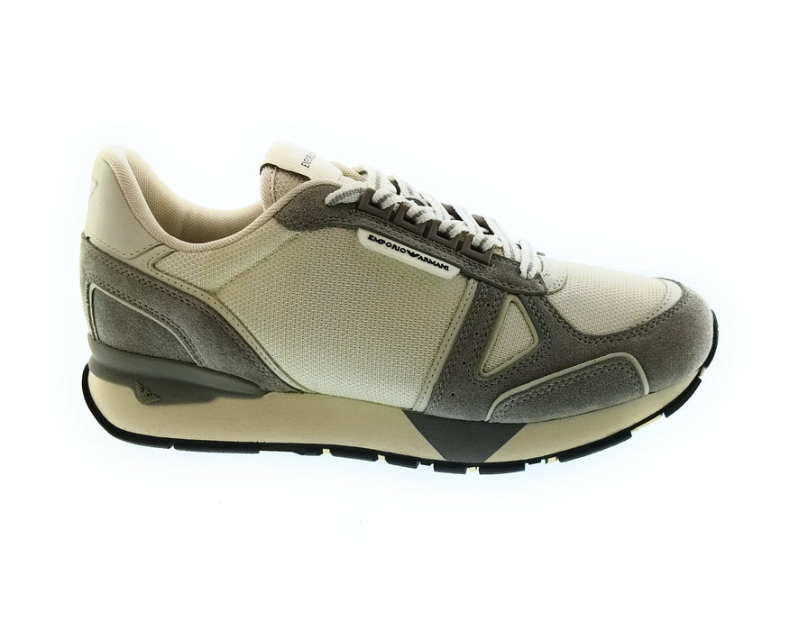 Emporio Armani Men's Black Mixed-Material Retro Runner Sneakers-8