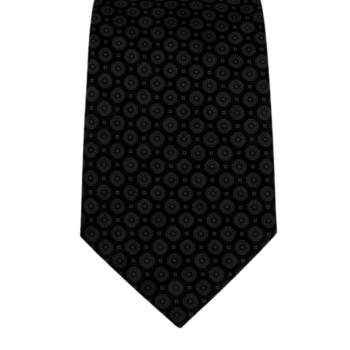 Emporio Armani Silk Blue Geometric 3in Tie – Made in Italy