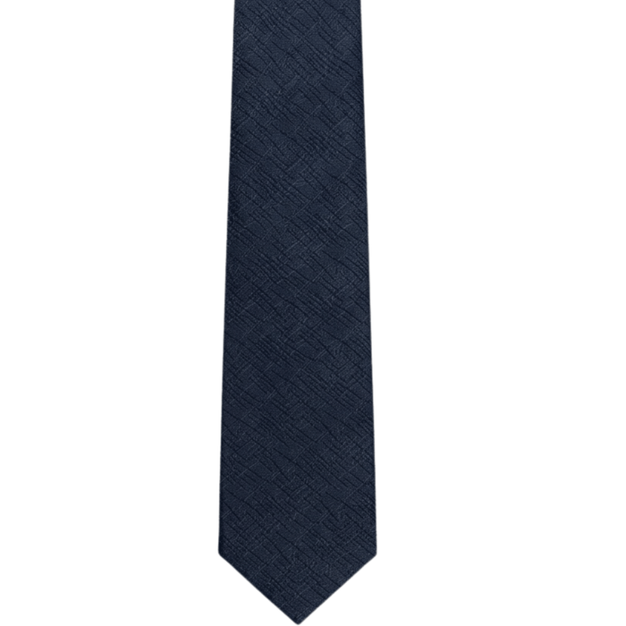 Emporio Armani Silk Blue Cross Striped 3in Tie – Made in Italy
