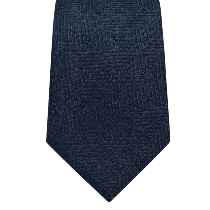 Emporio Armani Silk Blue Cross Striped 3in Tie – Made in Italy