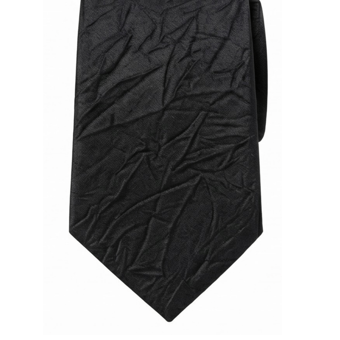 Emporio Armani Silk Black Leaf Print 2in Tie – Made in Italy
