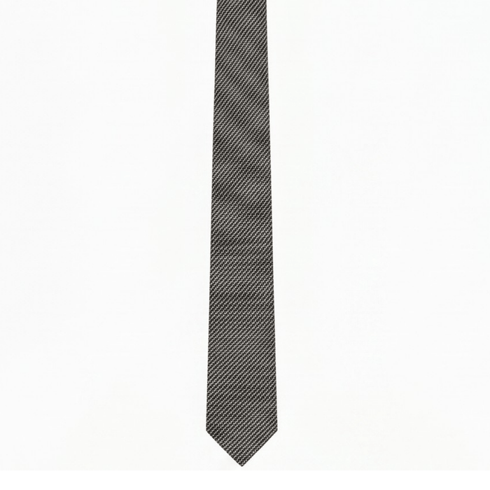 Emporio Armani Silk Blend Tan Black Line Print 2in Tie – Made in Italy