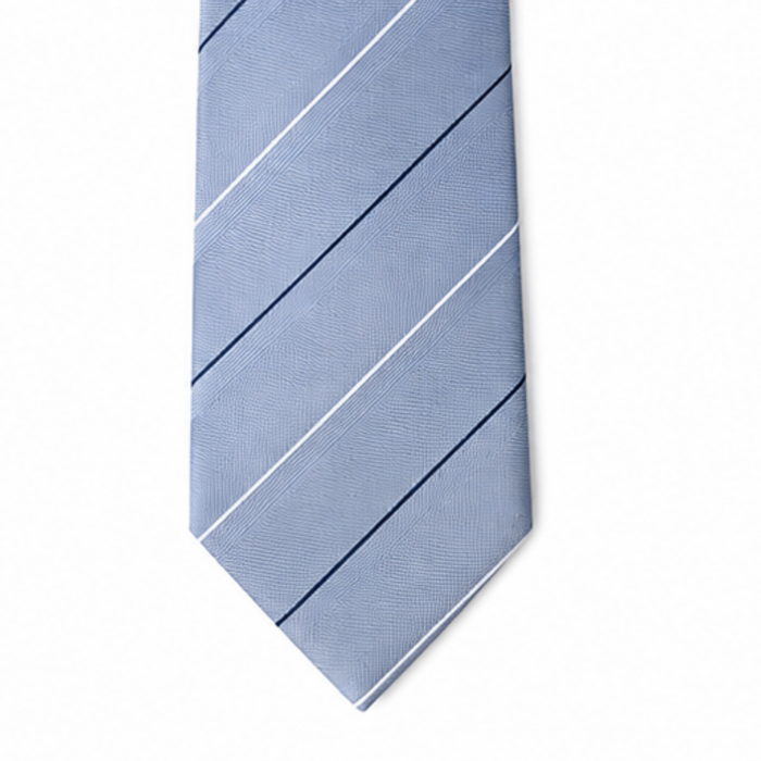 Emporio Armani Silk Violet Striped 3in Tie – Made in Italy