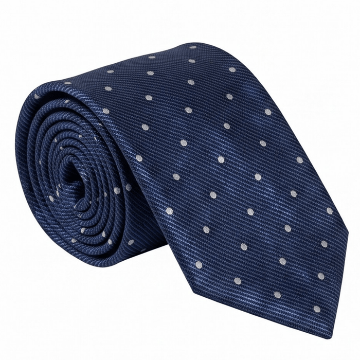 Emporio Armani Silk Blue Dotted 3in Tie – Made in Italy