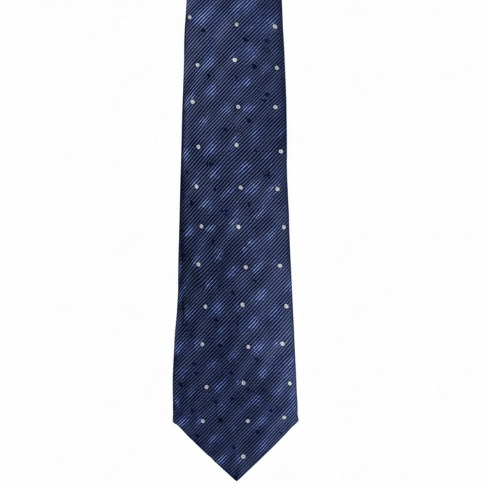 Emporio Armani Silk Blue Dotted 3in Tie – Made in Italy