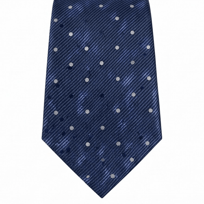 Emporio Armani Silk Blue Dotted 3in Tie – Made in Italy